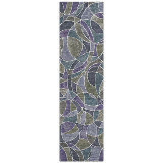 Piper Looms Chantille Geometric ACN2208 Purple Machine Washable Area Rug Runner Main Image
