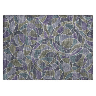 Piper Looms Chantille Geometric ACN2208 Purple Machine Washable Area Rug Scatter Main Image