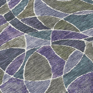 Piper Looms Chantille Geometric ACN2208 Purple Machine Washable Area Rug Swatch Image
