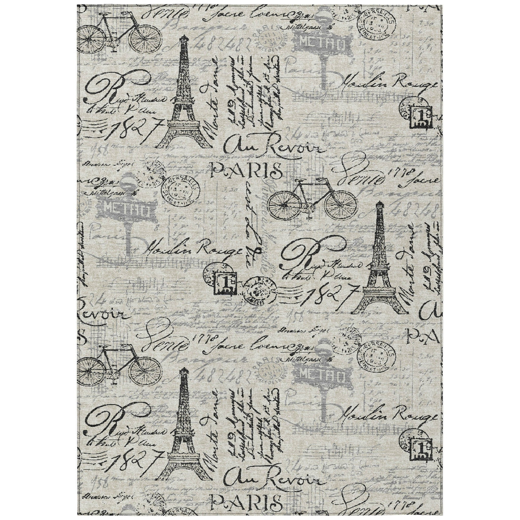 Piper Looms Chantille Novelty ACN2209 Beige Machine Washable Area Rug main image