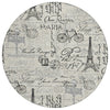 Piper Looms Chantille Novelty ACN2209 Beige Machine Washable Area Rug Round Main Image