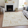 Piper Looms Chantille Novelty ACN2209 Gold Machine Washable Area Rug Lifestyle Image Feature