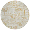 Piper Looms Chantille Novelty ACN2209 Gold Machine Washable Area Rug Round Main Image