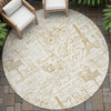 Piper Looms Chantille Novelty ACN2209 Gold Machine Washable Area Rug Round Outdoor Lifestyle Image Feature