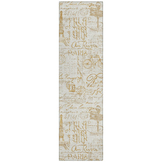 Piper Looms Chantille Novelty ACN2209 Gold Machine Washable Area Rug Runner Main Image