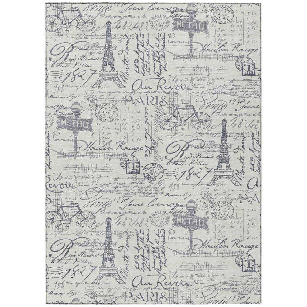 Piper Looms Chantille Novelty ACN2209 Ivory Machine Washable Area Rug main image
