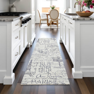 Piper Looms Chantille Novelty ACN2209 Ivory Machine Washable Area Rug Runner Lifestyle Image Feature