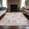 Piper Looms Chantille Novelty ACN2209 Red Machine Washable Area Rug Lifestyle Image Feature