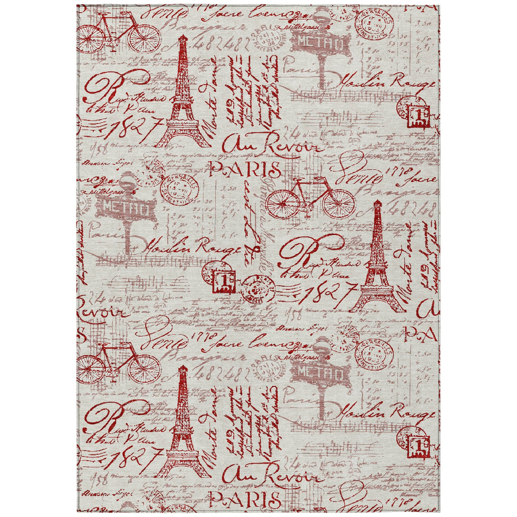 Piper Looms Chantille Novelty ACN2209 Red Machine Washable Area Rug main image