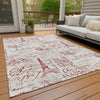 Piper Looms Chantille Novelty ACN2209 Red Machine Washable Area Rug Outdoor Lifestyle Image Feature