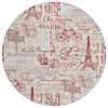 Piper Looms Chantille Novelty ACN2209 Red Machine Washable Area Rug Round Main Image