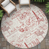 Piper Looms Chantille Novelty ACN2209 Red Machine Washable Area Rug Round Outdoor Lifestyle Image Feature