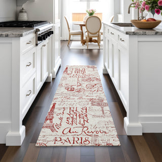 Piper Looms Chantille Novelty ACN2209 Red Machine Washable Area Rug Runner Lifestyle Image Feature