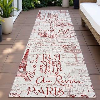 Piper Looms Chantille Novelty ACN2209 Red Machine Washable Area Rug Runner Outdoor Lifestyle Image Feature