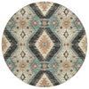 Piper Looms Chantille Moroccan ACN2210 Black Machine Washable Area Rug Round Main Image