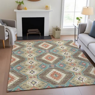 Piper Looms Chantille Moroccan ACN2210 Khaki Machine Washable Area Rug Lifestyle Image Feature