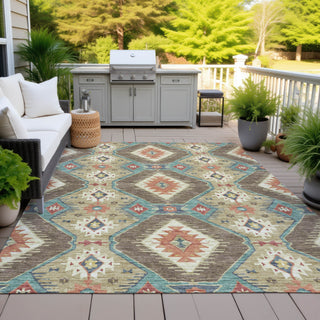 Piper Looms Chantille Moroccan ACN2210 Khaki Machine Washable Area Rug Outdoor Lifestyle Image Feature