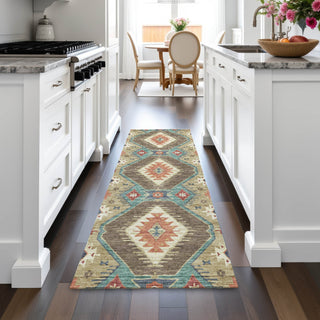 Piper Looms Chantille Moroccan ACN2210 Khaki Machine Washable Area Rug Runner Lifestyle Image Feature
