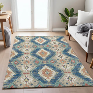 Piper Looms Chantille Moroccan ACN2210 Navy Machine Washable Area Rug Lifestyle Image Feature
