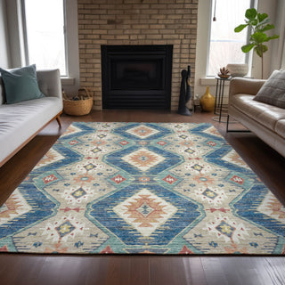 Piper Looms Chantille Moroccan ACN2210 Navy Machine Washable Area Rug Lifestyle Image Feature