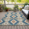 Piper Looms Chantille Moroccan ACN2210 Navy Machine Washable Area Rug Outdoor Lifestyle Image Feature