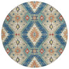 Piper Looms Chantille Moroccan ACN2210 Navy Machine Washable Area Rug Round Main Image