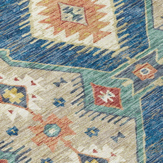 Piper Looms Chantille Moroccan ACN2210 Navy Machine Washable Area Rug Swatch Image