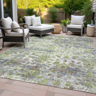 Piper Looms Chantille Modern ACN2211 Aloe Machine Washable Area Rug Outdoor Lifestyle Image Feature