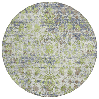 Piper Looms Chantille Modern ACN2211 Aloe Machine Washable Area Rug Round Main Image