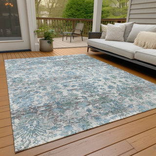 Piper Looms Chantille Modern ACN2211 Denim Machine Washable Area Rug Outdoor Lifestyle Image Feature