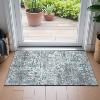 Piper Looms Chantille Modern ACN2211 Denim Machine Washable Area Rug Scatter Lifestyle Image Feature
