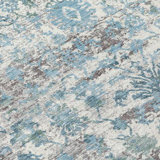 Piper Looms Chantille Modern ACN2211 Denim Machine Washable Area Rug Swatch Image