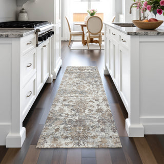 Piper Looms Chantille Modern ACN2211 Taupe Machine Washable Area Rug Runner Lifestyle Image Feature
