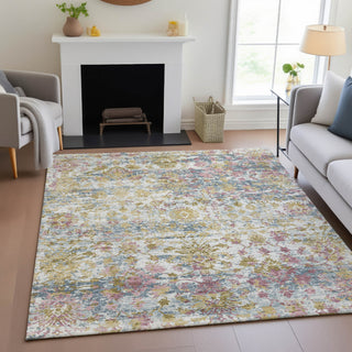 Piper Looms Chantille Modern ACN2211 Wheat Machine Washable Area Rug Lifestyle Image Feature