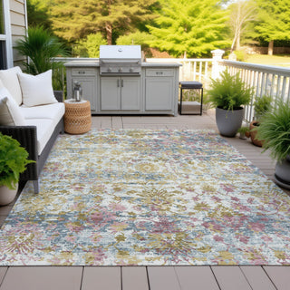 Piper Looms Chantille Modern ACN2211 Wheat Machine Washable Area Rug Outdoor Lifestyle Image Feature