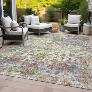 Piper Looms Chantille Modern ACN2211 Wheat Machine Washable Area Rug Outdoor Lifestyle Image Feature