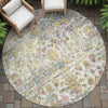 Piper Looms Chantille Modern ACN2211 Wheat Machine Washable Area Rug Round Outdoor Lifestyle Image Feature