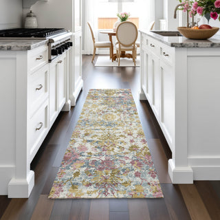 Piper Looms Chantille Modern ACN2211 Wheat Machine Washable Area Rug Runner Lifestyle Image Feature