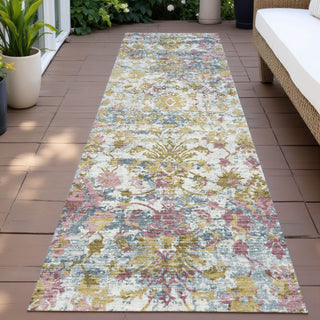 Piper Looms Chantille Modern ACN2211 Wheat Machine Washable Area Rug Runner Outdoor Lifestyle Image Feature