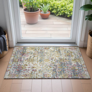Piper Looms Chantille Modern ACN2211 Wheat Machine Washable Area Rug Scatter Lifestyle Image Feature