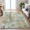 Piper Looms Chantille Abstract ACN2212 Aloe Machine Washable Area Rug Lifestyle Image Feature