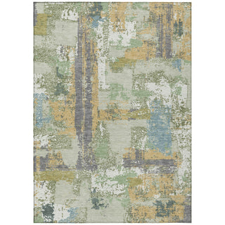 Piper Looms Chantille Abstract ACN2212 Aloe Machine Washable Area Rug main image
