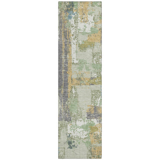 Piper Looms Chantille Abstract ACN2212 Aloe Machine Washable Area Rug Runner Main Image