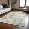Piper Looms Chantille Abstract ACN2212 Beige Machine Washable Area Rug Lifestyle Image Feature