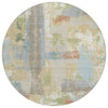 Piper Looms Chantille Abstract ACN2212 Beige Machine Washable Area Rug Round Main Image