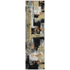 Piper Looms Chantille Abstract ACN2212 Black Machine Washable Area Rug Runner Main Image