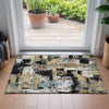 Piper Looms Chantille Abstract ACN2212 Black Machine Washable Area Rug Scatter Lifestyle Image Feature