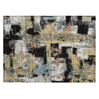 Piper Looms Chantille Abstract ACN2212 Black Machine Washable Area Rug Scatter Main Image