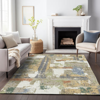 Piper Looms Chantille Abstract ACN2212 Ivory Machine Washable Area Rug Lifestyle Image Feature