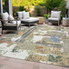 Piper Looms Chantille Abstract ACN2212 Ivory Machine Washable Area Rug Outdoor Lifestyle Image Feature